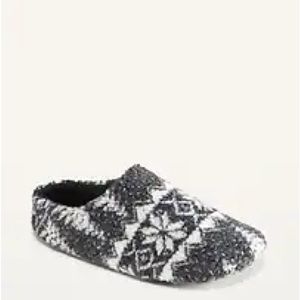 NWT OLD NAVY Cozy Sherpa Slippers COLOR Fair Isle MEDIUM